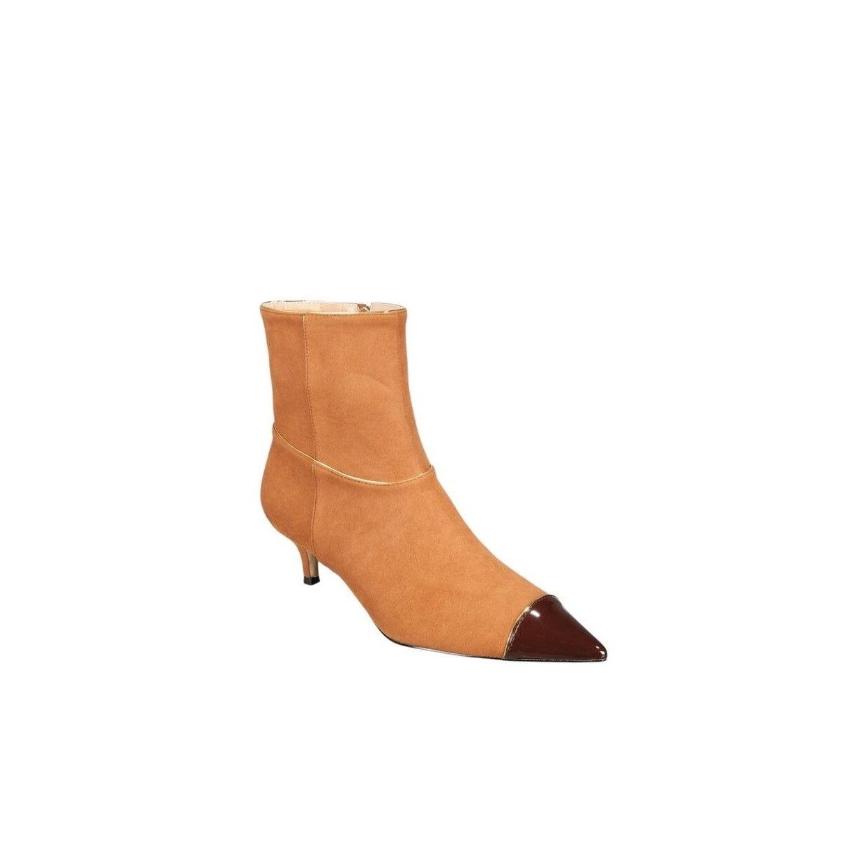 Things Ii Come Womens 8.5 M Brown Jaimee Pointed Toe Kitten Heel Booties Nib Sr2